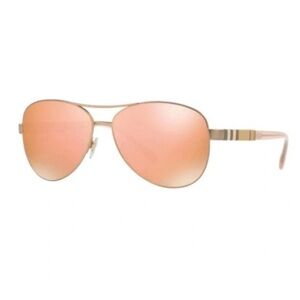 Burberry Sunglasses Brown Mirror Rose Gold